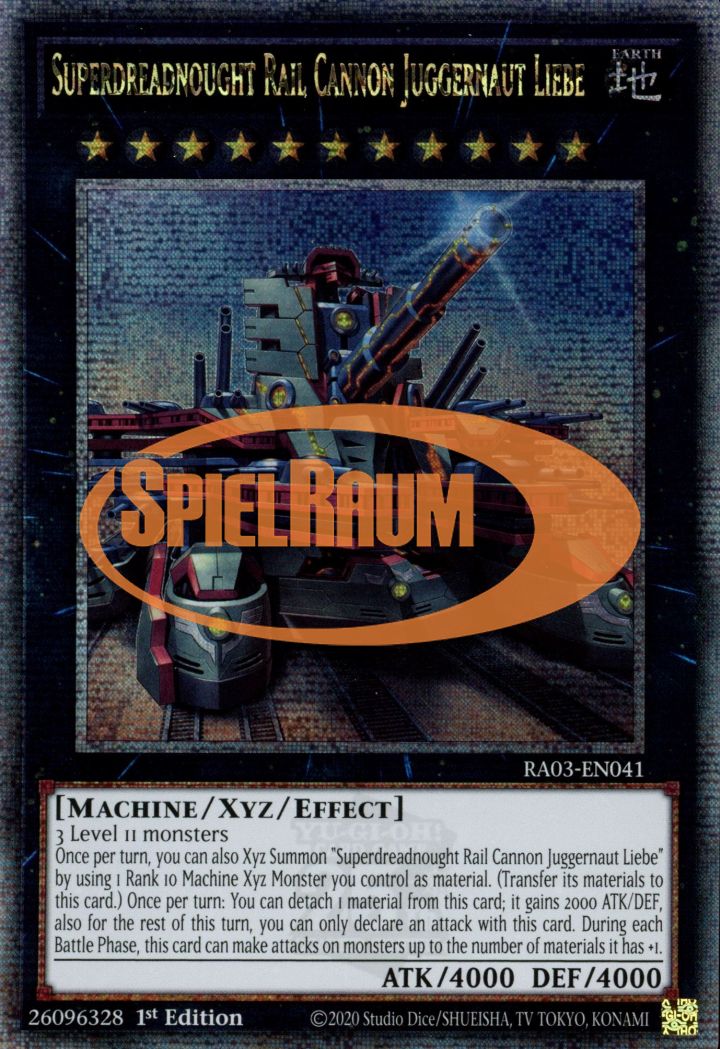 Superdreadnought Rail Cannon Juggernaut Liebe (V.6 - Quarter Century Secret Rare)